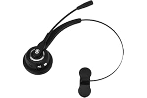 CCYLEZ Oreillette Bluetooth avec Microphone, Centre d'appels Oreillettes Bluetooth Anti-Bruit Micro Serre-tête Extensible Oreillette sans Fil Rechargeable pour Ordinateur, téléphones, appareils Bluetooth