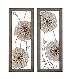 25 metal wall decor Acabado: texturizado Deco 79 Metal Wall Decor, 2, 16 por 40 \"
