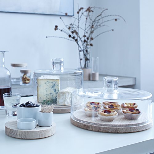 LSA Lotta Käseglocke mit Tablett aus Eschenholz, 25,5 cm - 6