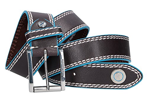 Preisvergleich Produktbild Gürtel Mann NAPOLI ENZO CASTELLANO blau mit nähten 120 cm VR515
