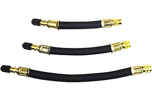 SWYSGS 3pcs Extension Valve de Pneu, Longueur 10/12/14cm, Pneu Valve Rallonge, Pneu Valve de Adaptateur, Air Pneu Valve Extension, pour Pneu de Camion, Bus et Remorque