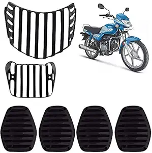 Gate 7 (Bike Headlight Grill Covers) Plastic Combo Grill Set Headlight Grill Indicator Grill Tail Light Grill Accessories Parts Waterproof for Hero Hf Deluxe 100cc