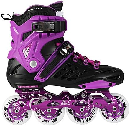liubingxie Roller Skates Adjustable Inline Skating Skates for Adult Men and Women Quad Skate, Purple, 38-39
