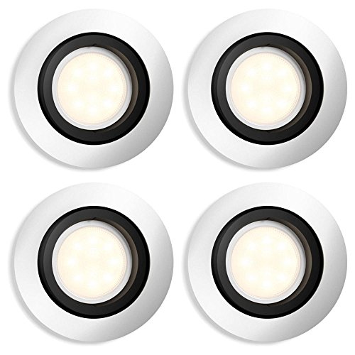 Preisvergleich Produktbild Philips Hue White Ambiance Milliskin - Einbaustrahler, silber, rund 4er Erweiterung