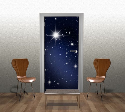 Türtapete Sternenhimmel TT017 90x200cm Tapete Nacht Stern Astronomie - 2
