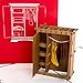 Produktbild POP UP 3D Karte"Kleiderschrank" - lustiger Shopping-Gutschein, Einkaufsgutschein, Geburtstagskarte