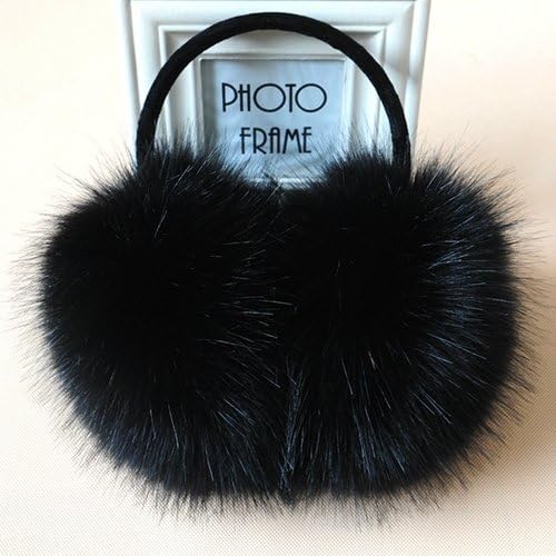 Winter Earmuffs Autumn and winter warm earmuffs Earmuffs Ear ear warmer bag for men and women,A black