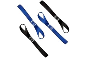 NANAXAGLY Sangles d'arrimage à Boucle Souple, Boucles pour Moto, Voiture, Camion, Bateau, UTV, VTT, TV, Dirt Bikes, remorque sécurisée, équipement de pelouse et de Jardin. (Paquet de 4)