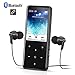 Produktbild 8GB Bluetooth 4.0 MP3 Player mit 2,4 Zoll TFT Farbbildschirm, 50 Stunden Wiedergabe Verlustfreie Sound Metall Musik Player, Touch-Taste mit Hintergrundbeleuchtung, Unterstützung bis zu 128 GB, von AGPTEK C2, Schwarz