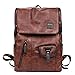 Produktbild MAGIC UNION 14" Laptop Rucksack Vintage Kunstleder Schulranzen Student Schultasche Daypack Braun