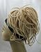 New Tousled Synthetic Hairpiece Scrunchies Straight Elastic updo Scrunchy BUN Brown Blonde Instant Ponytail (Dark Blonde #26/613)
