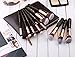 Party Queen Classic 10Pcs Kabuki Makeup Brush Set with Luxury Pouch