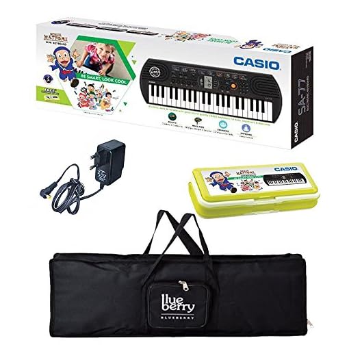 Blueberry KB-20 Padded Gig Cover Keyboard Bag Compatible with Casio SA-78, SA-77, SA-76, SA-80, SA-81 Keyboard Models (Black)