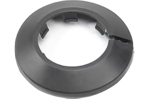 MroMax Fit 1.57" Outer Diameter Flange Water Pipe Cover Decoration Black Pipe Cover Radiator PP Plastic 40mm Escutcheon Collar for Wall Pipe Tube Decoration 1Pc