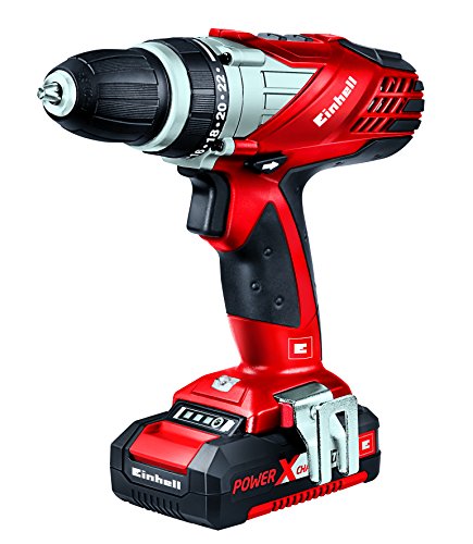 Einhell 4513690 Taladro SIN Cable BATERIA Litio TE-CD 18 Li, 27 W, 18 V, Negro, Rojo, con 1,5 Ah Cargador