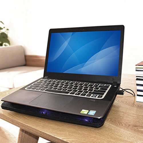 Ewent Laptop Kühler 17 Zoll Notebook Ständer USB-betrieben mit 2 LED leise 125 mm Lüfter für Macbook, Laptop, Notebook - 7