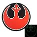 Produktbild Glow Dark Rebel Alliance Star Wars PVC Gummi 3D GITD Red Rogue Squadron Hook-and-Loop Aufnäher Patch