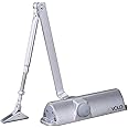 Volo® Automatic Hydraulic Double Speed Aluminium Door Closers Premium Heavy Duty for Residential/Commercial Purpose with Fitting Set (Color Silver) (DC 80 Trio)