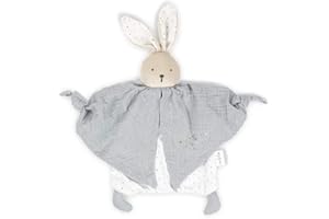 KALOO K969595 Petit Pas-Schmusetuch Aus Bio-Baumwolle-Häsche Grau