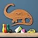 Produktbild Cartoon Dinosaurier Strahl Drachen Wanduhr Wald Ökologie Bambus Holz Kinder Zimmer Tier Wanduhr Nicht Ticken Qualität Quarzwerk Kinderzimmer Uhr Batterie betrieben für Kinderzimmer Innendekoration