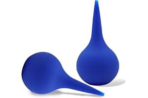 DONOONIS Poire Lavement Oreille, 2 PCS Poire Oreille Bouchon Adulte de Nettoyage Doux, Nettoyant D'oreille Seringue Utiliser Pour Bébés, Enfants, Adultes (Bleu 60 ML)