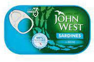 John West Lot de 12 sardines en saumure 120 g