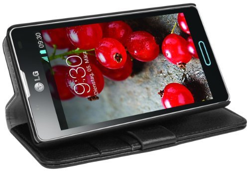 Preisvergleich Produktbild mumbi Tasche im Bookstyle für LG Optimus L7 II Tasche