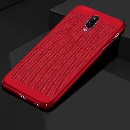 Preisvergleich Produktbild SOOCX Schutzhülle Kompatibel für OnePlus 6T Stoßdämpferabdeckung / Anti-Kratz-Rückseite / Ultradünnes, atmungsaktives / hartes Silikagel OnePlus 6T-Schutzhüllen-Peeling Höhlte Rückseite Kühlung des Sp