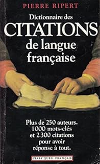 jaquette livre Dictionnaire des citations de langue française