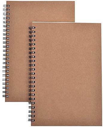 A5 Wirobound Notebook Blank Hardcover Notebook for Drawing Sketching Writing Doodling,14x21cm