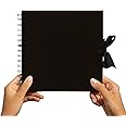 Styloo Small Scrapbook - DIY Scrapbooking Instax Mini Photo Album with 50 Black Papers - Perfect Photo Book for Wedding, Anniversary, Birthday, Travel, Friends, Baby and Gift (Small, Black)