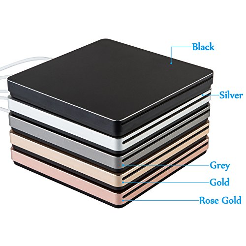 usb-c Super Drive externe Slot-in DVD/CD RW Brenner für die neuesten MacBook/MacBook Pro/Asus u306ua/Asus/Dell Latitude mit usb-c Port silber silber 13.8×13.8×1.6cm - 7