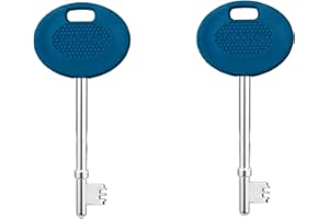 ROKEL Radar Disabled Toilet Key UK – 2 Blue Metal Key for Public Accessible Toilets. Durable, Waterproof, Easy Turn Access, Universal Fit for Elderly & Mobility Impaired Users (Blue, 2 Pack)