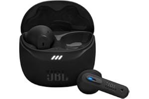 JBL Tune Flex 2 Bezprzewodowe Słuchawki Douszne Bluetooth z Redukcją Szumów i 48 H Odtwarzania na Baterii, Odporne na wodę i Kurz IP54, z Wielopunktowym złączem i Otwartą Konstrukcją, Czarne