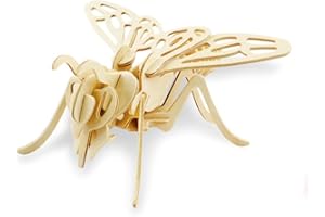 Georgie Porgy Drewniane puzzle 3D pszczoła model Woodcraft, zabawka dla dzieci od 5 lat (JP206 pszczoła, 30 sztuk)