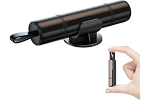 TINKBER Młotek bezpieczeństwa do samochodu, przenośny młotek bezpieczeństwa, przenośny młotek bezpieczeństwa, młotek awaryjny, do narzędzi ewakuacyjnych samochodowych (czarny, w zestawie z cokołem)