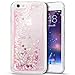 Price comparison product image iPod Touch 6 Case,iPod Touch 5 Case,Ukayfe 3D Creative Luxury Bling Glitter Liquid Case Infused with Glitter Heart Moving Soft TPU Bumper PC Back Hybrid Shockproof Protection Case Cover For iPod Touch 6/iPod Touch 5, Pink