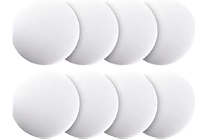 AUAURAINTT Stoper do drzwi na ścianę, 8 sztuk gumowych odbojników do ścian, białe odbojniki samoprzylepne, elastyczne odbojniki do szklanych płyt, desek i drzwi