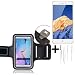 Produktbild TOP SET für Nubia N1 Neopren Jogging Armband Sportarmband Oberarmband für Nubia N1 schwarz mit Reflektor Streifen + Ohrstöpsel. Fitness Lauf Armband
