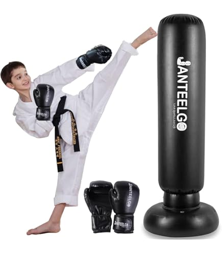 Set Boxe Junior VIPER Set Boxe Per Bambini Junior - Con Borsa Pugno, Guanti E Palla Su Supporto Regolabile In Altezza, VIPER Punching Ball
