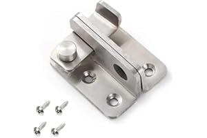 YUEQIN YUE QIN Moraillon Porte Cadenas Petite Antivol Loquet,Acier Inoxydable Cadenas Verrou à Bascule Verrous de Porte de sécurité,Gauche Ouvert, Argent