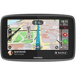 TomTom GO 6200 - Navegador 6 pulgadas, llamadas manos libres, Siri y Google Now, actualizaciones via Wi-Fi, traffic para toda la vida mediante tarjeta SIM y mapas mundiales, mensajes de smartphone