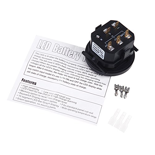KKMOON Digitale LED Batteriestatus Ladeanzeige Batterieanzeige 12V / 24V / 36V / 48V / 72V - 7