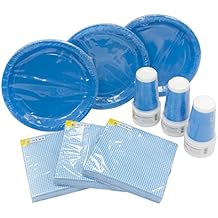 Heku 30005 Set de fiesta con platos, vasos y servilletas desechables, 120 piezas,