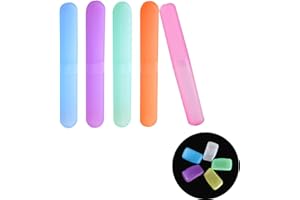 RONOZA 5 Zahnbürsten Etui,Zahnbürstenkopf Schutzhülle Aufbewahrung Zahnbürste Toothbrush Case Reiseetui Zahnbürste Reise Portable Zahnbürste Kopf Abdeckungen Perfekter Zahnbürstenbehälter für Reisen 8