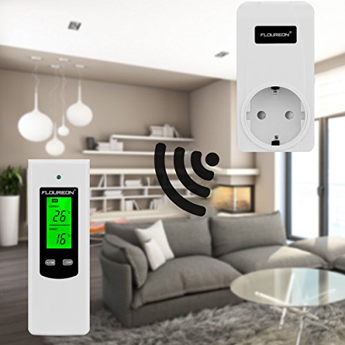 Floureon TS-808 Wireless Steckerthermostat RF Stecker Thermostat Temperaturregler Temperatur Regler Controller - 9