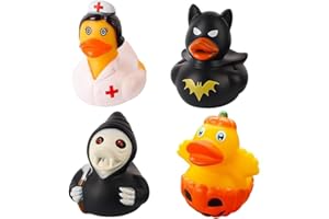 EIHI 4 Pezzi paperella di gomma, Papera di gomma, Halloween decorazioni, A