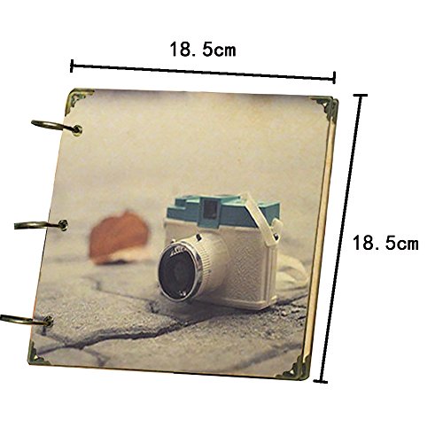 omyzam Fotoalbum Retro Kamera Album Kreative Geschenke Phase 18.5X18.5cm 1PCS - 2