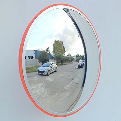 SNS SAFETY LTD JCM-45i Miroir convexe de la circulation, incassable, diamètre 45cm, pour la sécurité routière et de la sécurité du magasin avec support de fixation murale réglable.