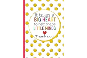 It Takes A Big Heart To Help Shape Shape Little Minds: Deputy Headteacher Gifts Personalised | Headteacher Gift Ideas | Lined Notebook To Take Down Notes